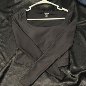 SHEIN Black Fitted Crop Bodysuit